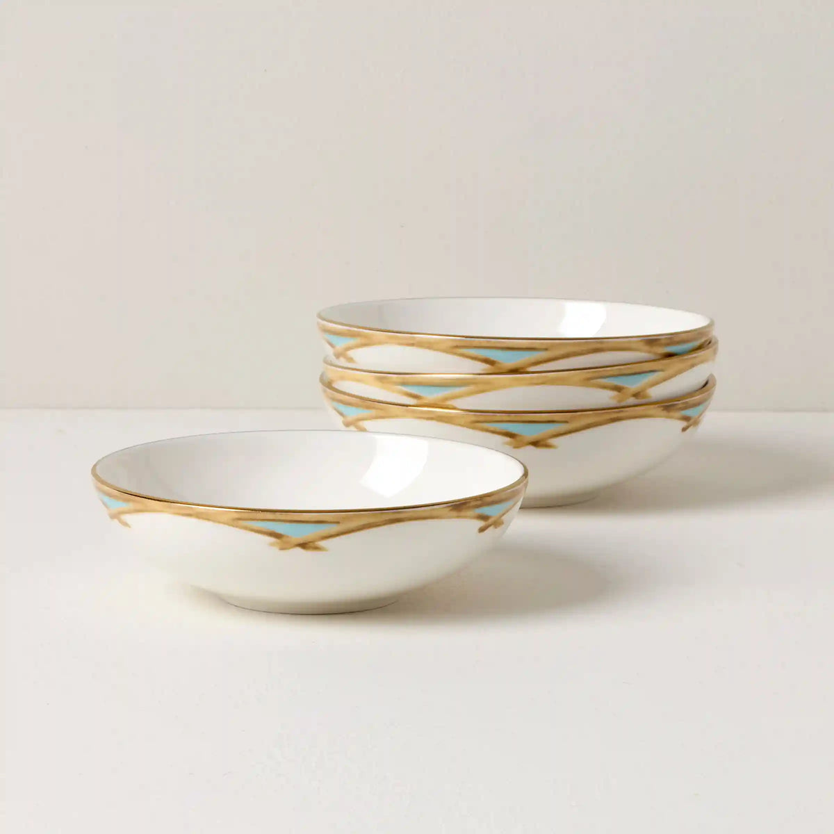British Colonial Bamboo Fruit Bowls, Set of 4