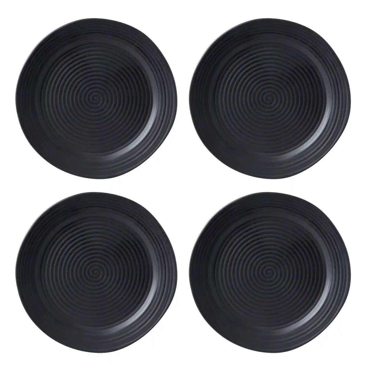 Ridge Black 12-Piece Dinnerware Set