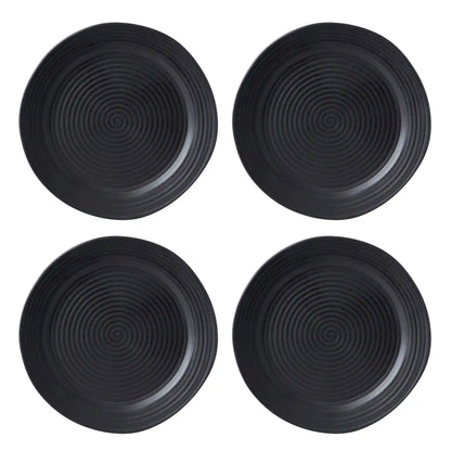 Ridge Black 12-Piece Dinnerware Set