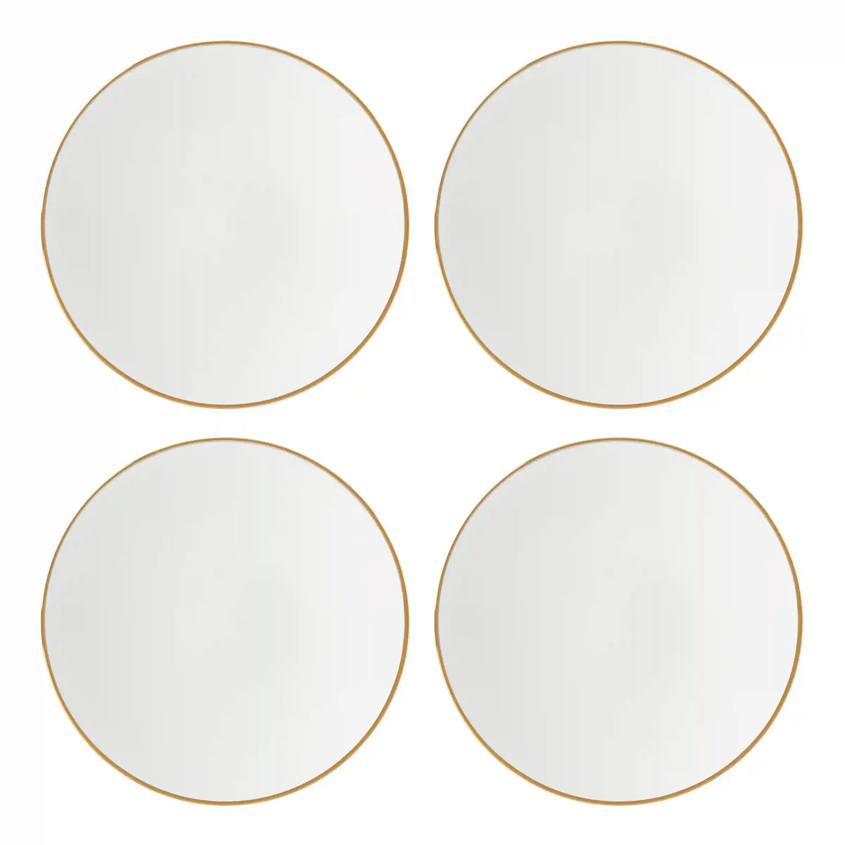 Trianna White Coupe Salad Plates, Set of 4