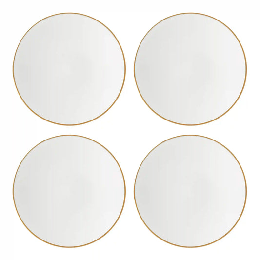 Trianna White Coupe Salad Plates, Set of 4