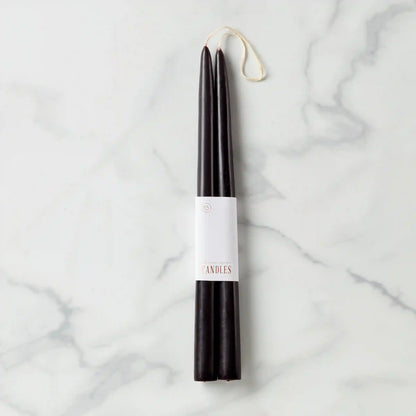 Dipped Smoke 12" Taper Candle, Set of 2