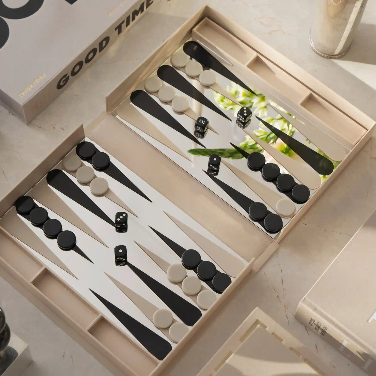 The Art Of Backgammon Mirror Board Game