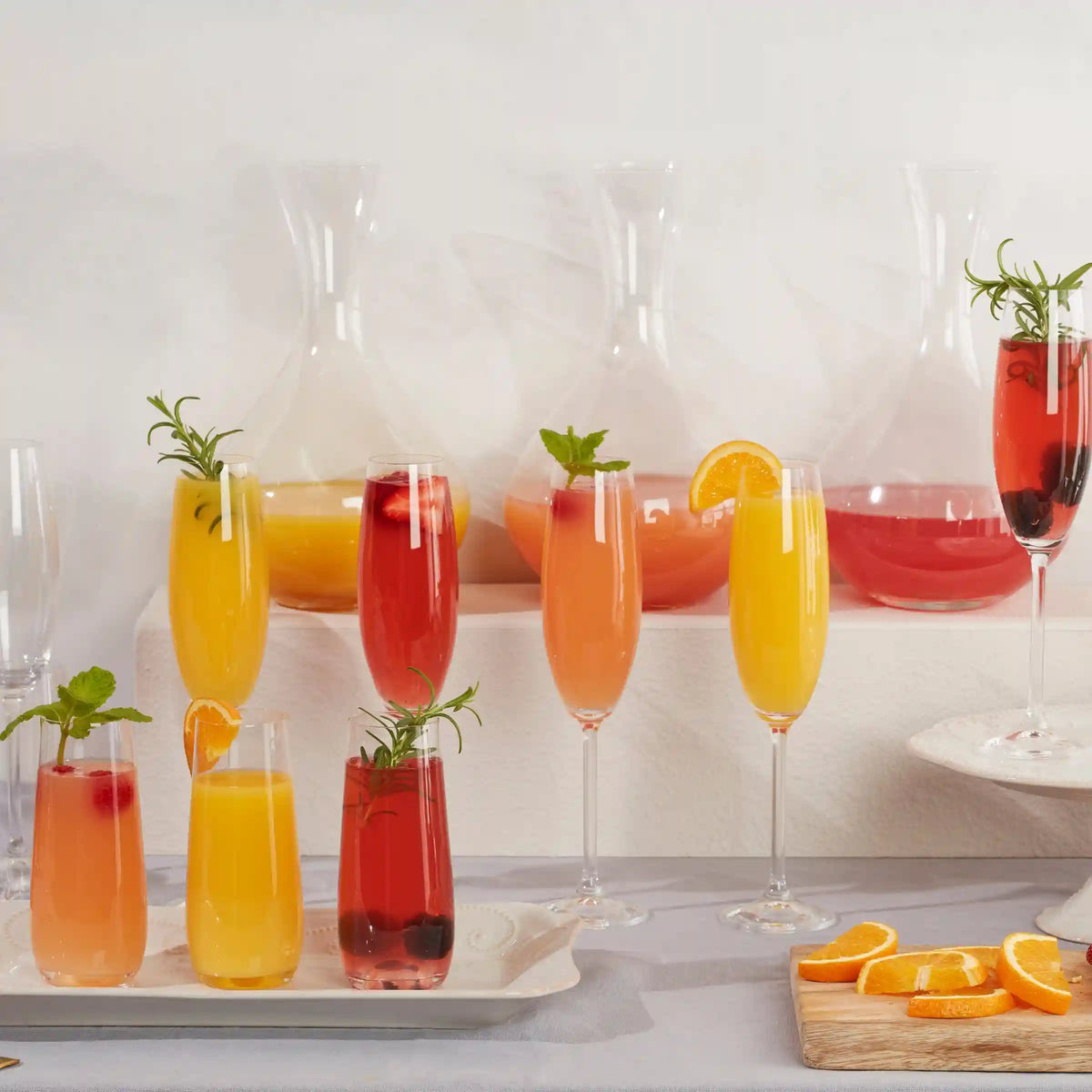Tuscany Classics Champagne Flute Glasses, Set of 6