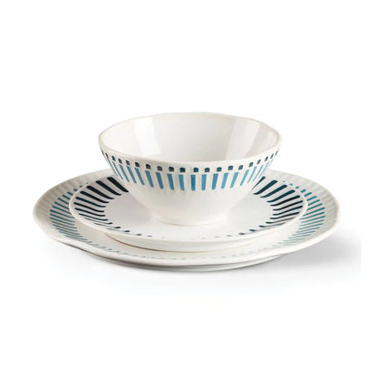 Artisanal Stripe 12-Piece Dinnerware Set