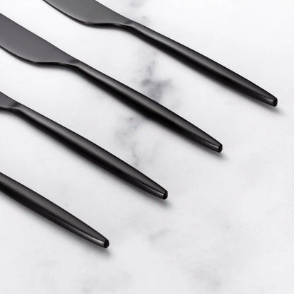 Gaze Black Satin Spreaders, Set of 4